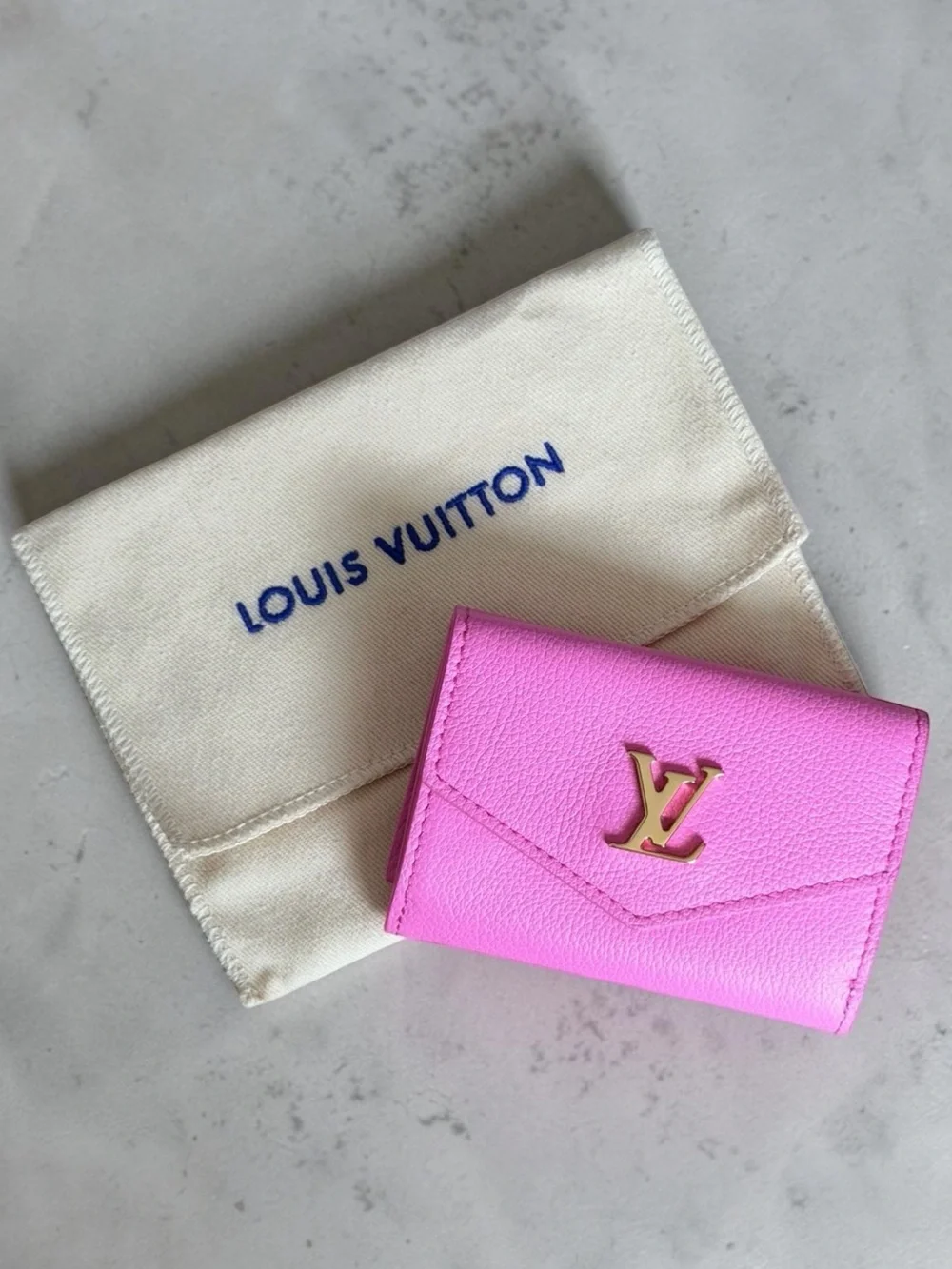 Louis Vuitton Portefeuille Lock Mini in Rose Lollipop- FREE COA